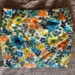 Tommy Hilfiger Floral Lined Mini Skirt - Blue, Orange, Yellow